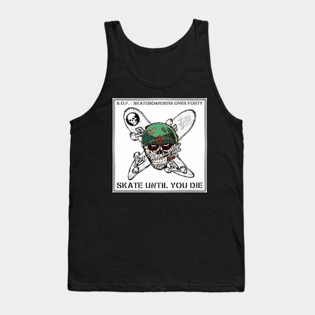 Skateboarders Over 40 Tank Top by cannibaljp